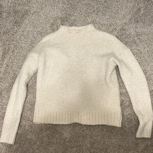 J. Crew Women's Elegant Cream Turtleneck Sweater